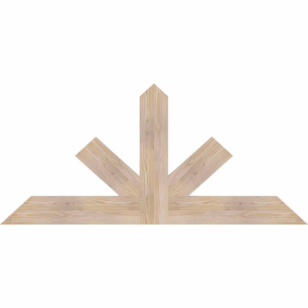Ekena Millwork Saratoga Smooth Timber Gable Bracket, Douglas Fir, 60"W x 27"H x 1 1/2"D x 5 1/2"F, 11/12 Pitch GBW060X27X0206SAR00SDF - main